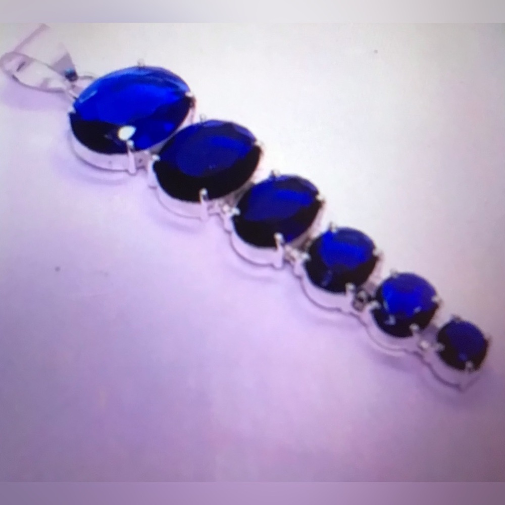 Tanzanite Stamped 925 Sterling Silver Necklace